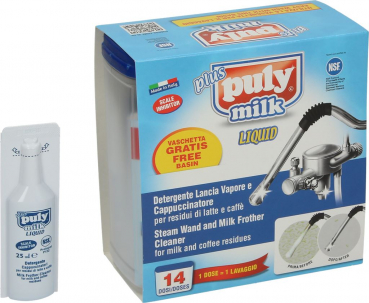 Puly Milk Liquid / 10 Sekunden und ihre Dampfdüse ist wieder frei. 14 Ampullen + Reinigungsgefäß