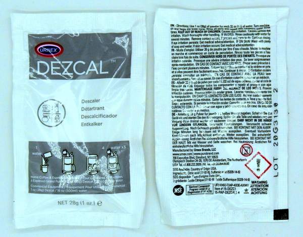 REI3  - DEZCAL Entkalker Mischung / enthält Zitronensäure als Basis / 1 Portion