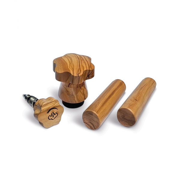 GVR - Set completo maniglia e serratura originale La Pavoni legno / olivo - LPAHANLOD01